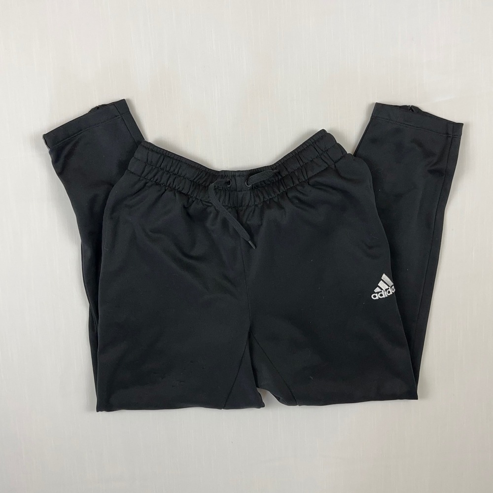 Adidas AEROREADY Black Track Pants Mens Medium Ankle‎ Zip Joggers Athletic